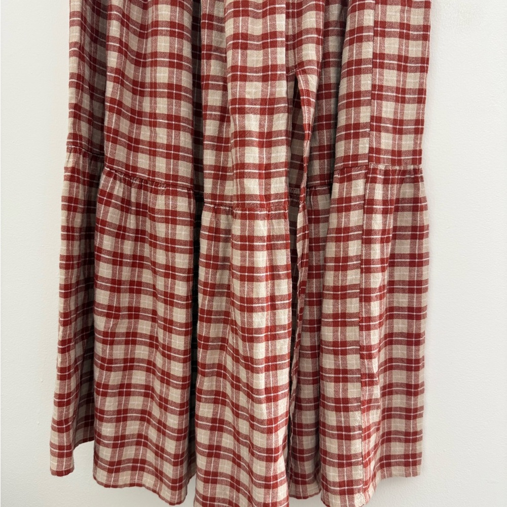 Rylee & Cru Heidi Midi Skirt in Red Plaid - Picture 4 of 5